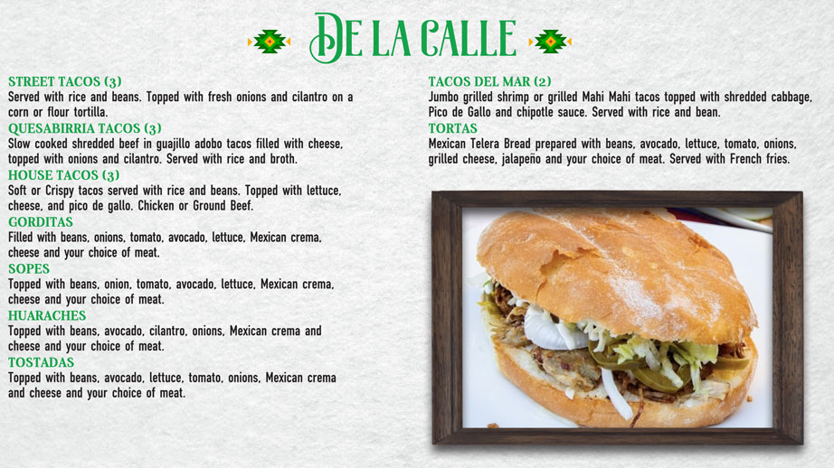 Tortilleria La Mexicana Menu - Image 3